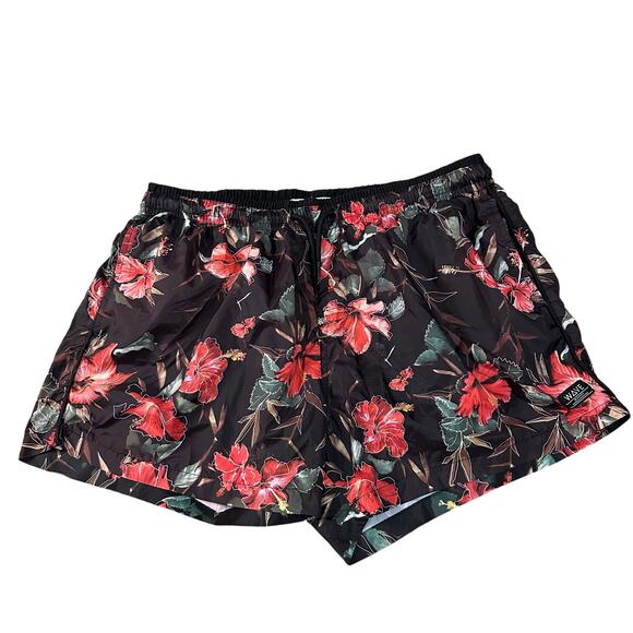 BERSHKA Men's Floral Printed Swim Short Size S - Picture 1 of 8